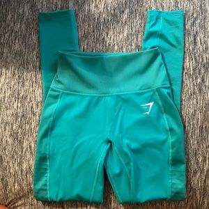 gymshark blue/green leggings